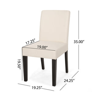 English Elm Christopher Knight Home® - DINING Chair Set of 2 with Upholstered Fabric Seats and Rubberwood Tapered Legs for Modern Homes Beige 69410.00BGEESP