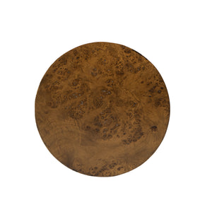 English Elm Jennifer Taylor Home - Nebula 22" Accent Pillar Side Table In Medium Brown Walnut Burl - Modern, Versatile & Stylish Decor B2719P292912