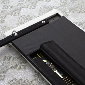 English Elm Edenbrook Sleek Square Tufted Mid-Rise Faux Leather Headboard King/Cal King Black — Modern Luxe Accent B350P394811