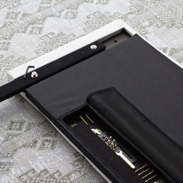 English Elm Edenbrook Sleek Square Tufted Mid-Rise Faux Leather Headboard King/Cal King Black — Modern Luxe Accent B350P394811