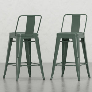 English Elm Keeley 24-Inch Metal Counter Height Stools Set Of 2 - Stylish, Durable, And Comfortable Seating Options B2732P253616