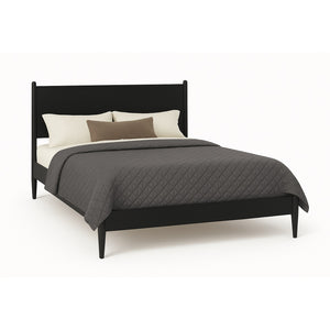 English Elm Mid-Century Modern Eastern King Wooden Platform Bed In Sleek Black - Durable, Stylish & Timeless Design B016S00023