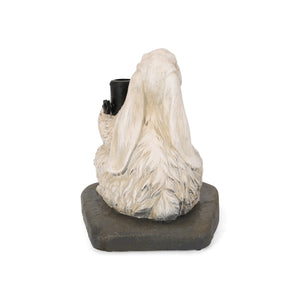 English Elm Christopher Knight Home® - RABBIT Concrete Umbrella Base Matte White - 50lb Resin-Finish Decorative Stand with 3 Adapters, 16" H 67764.00WHI