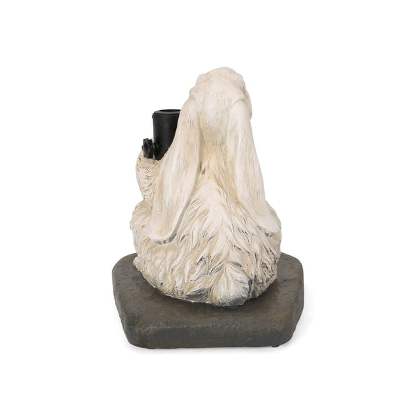 English Elm Christopher Knight Home® - RABBIT Concrete Umbrella Base Matte White - 50lb Resin-Finish Decorative Stand with 3 Adapters, 16" H 67764.00WHI