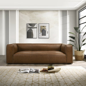 English Elm Colton Saddle Tan Leather Sofa with Green Velvet Swivel Chairs Living Room Set B183S00222
