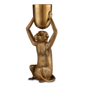 Abu Gold Planter - Vintage-Inspired Cast Aluminum Design with Antique Gold Finish for Bohemian Style