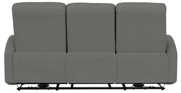 English Elm Brown Dual Reclining Sofa with Pillow Back Cushions and Pull Tab Seats for Living Rooms Gray B361P483238