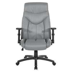 OSP Home Furnishings Exec Bonded Leather High Back Office Chair with Lumbar Support and Ergonomic Adjustability EC90200-EC42