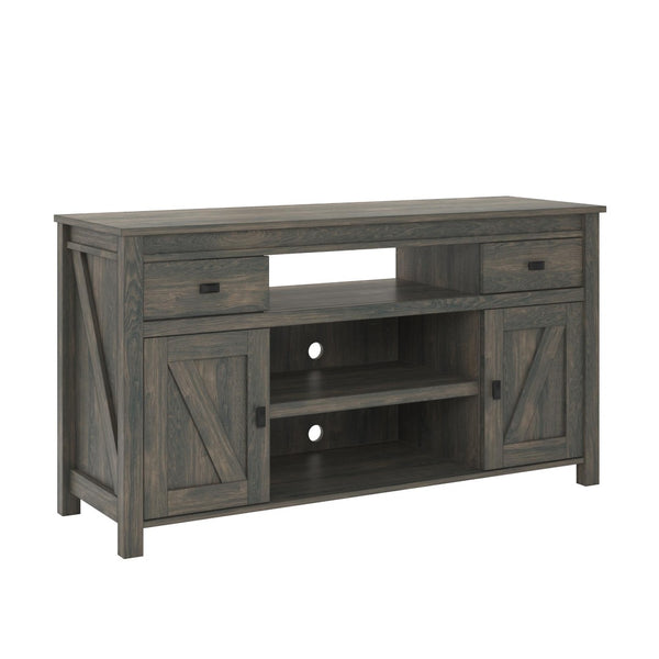 English Elm Farmington Rustic Barn Wood Tv Stand with Sliding Doors and Drawer Storage B2733S00022