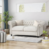 Christopher Knight Home® - Noble House - Somerville Traditional Chesterfield Loveseat Sofa