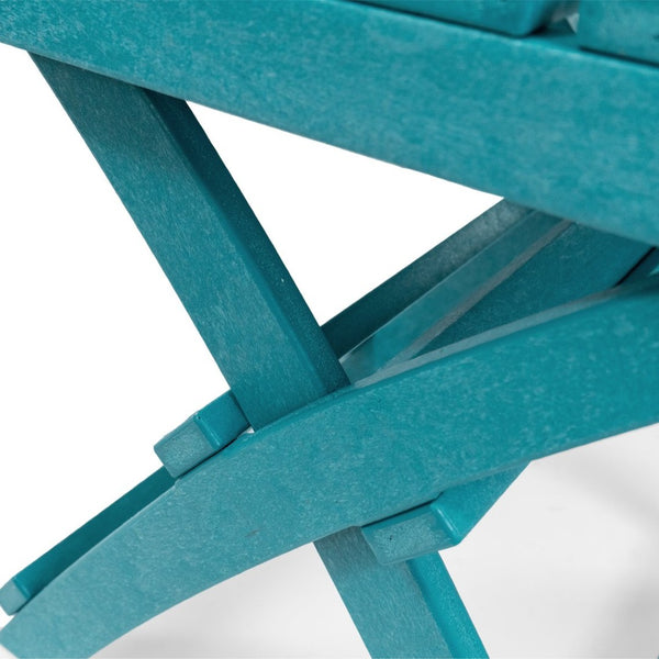 English Elm Seaview Recycled Hdpe Outdoor Folding Side Table Uv Resistant Patio Deck Use Turquoise B2745P409718