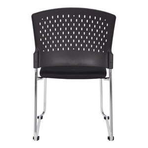 OSP Home Furnishings Visitor's Pro-line Ii Stacking Chair 2-pack with Chrome Sled Base for Office Spaces 8455C2-30
