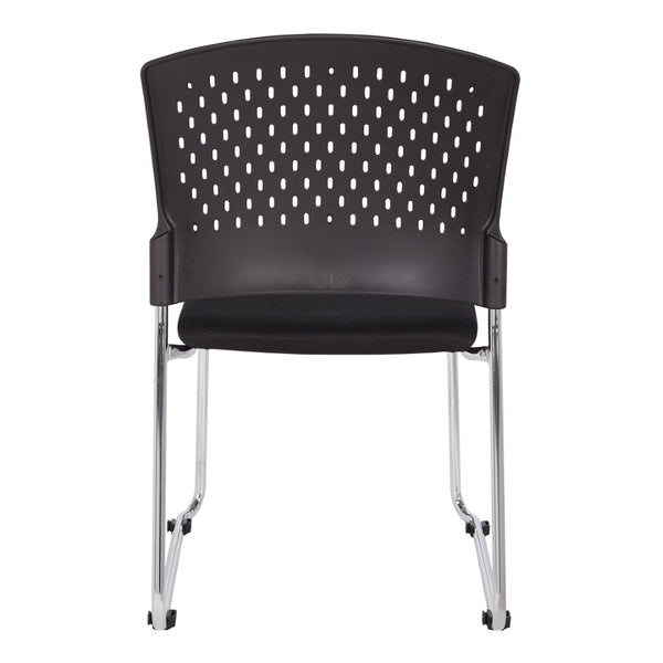 OSP Home Furnishings Visitor's Pro-line Ii Stacking Chair 2-pack with Chrome Sled Base for Office Spaces 8455C2-30