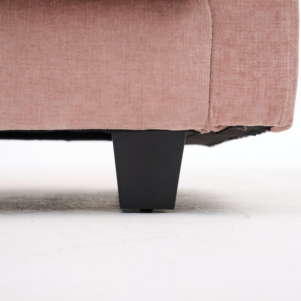 English Elm Beige Chenille Sectional Sofa with Modular Ottoman for Living Room or Studio Pink W2603S00003