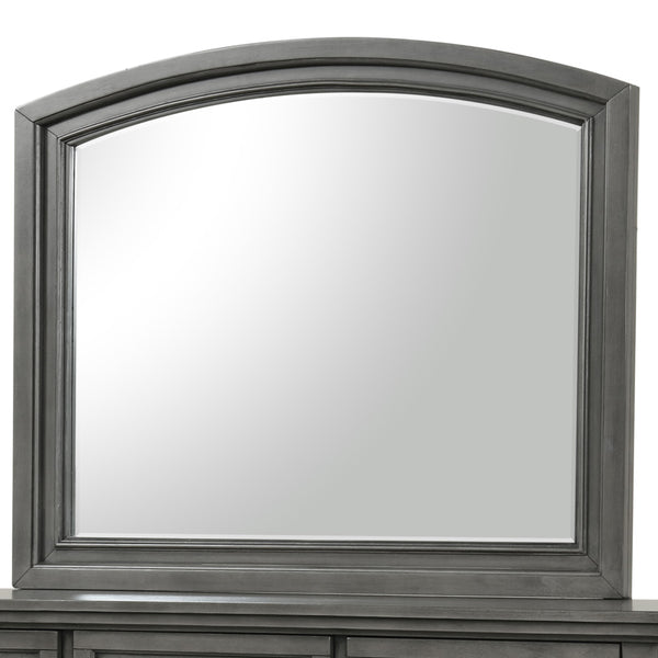 English Elm Meade Carved Wood Veneer Mirror with Low-Distortion Glass, 42"H x 36"W Decorative Statement Piece Gray 40.3 L x 46.6 W x 4.3 H B078P301546