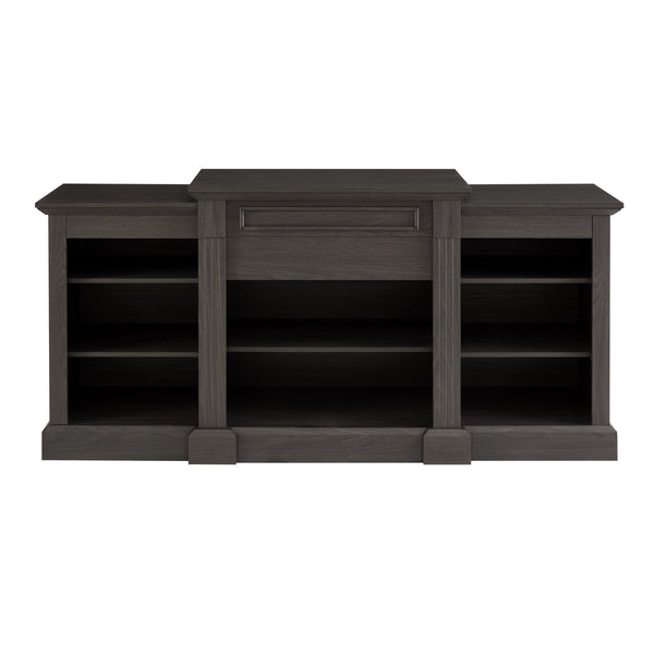 English Elm Media Console Large Grey TV Stand for 65" TVs with Ample Storage, 5 Adjustable Shelves & Cable Management W1758P206559