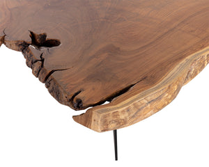 Sunpan Wyatt Coffee Table - Handcrafted Solid Teak Root Wood with Unique Design, Sturdy Steel Frame & Style Natural