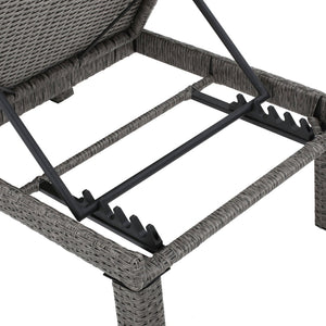 English Elm Puerta Outdoor Chaise Lounge Handwoven Rattan Iron Frame Poolside Patio Relaxation N775P247421K