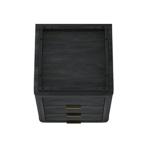English Elm Evelyn 20" Nightstand In Charcoal Gray - Modern 3-Drawer Design For Stylish Bedroom Storage & Decor B365P398525