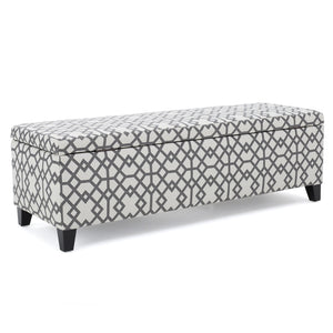 English Elm Christopher Knight Home® - Ottoman - Stylish Gray & White Storage Ottoman With Lift-Top, Extra Seating & Modern Design 60159.00GGMT