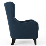 Christopher Knight Home® - Noble House - Quentin Navy Blue Fabric Sofa Chair