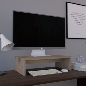 English Elm Atacama Monitor Stand Riser 19" – Ergonomic 5.4" Height, Sturdy 50 lb Capacity, Desktop Organizer Light Gray 24.5 L x 15.4 W x 3.2 H B200P240267