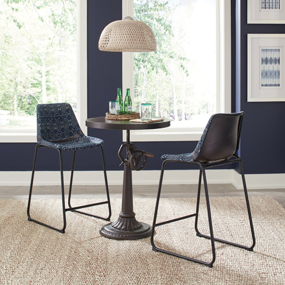 English Elm Carmel Upholstered Dining Side Chairs Set of 2 Beige Fabric with Dark Grey Frame B062P447821