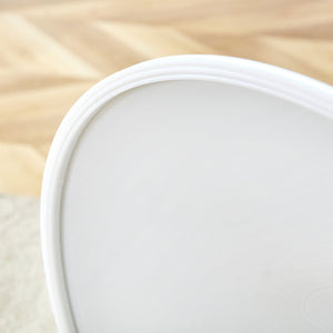English Elm 31.9"hourglass-shaped Round Table White Mdf Top Nordic Style for Dining or Office W1151P256807