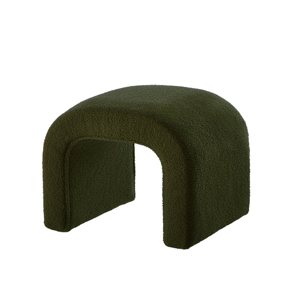 English Elm Set U-Shaped Modern Teddy Ottoman Bench Set of 3 — Versatile Entryway, Bedroom & Living Room Seating Dark Green W2186P282495