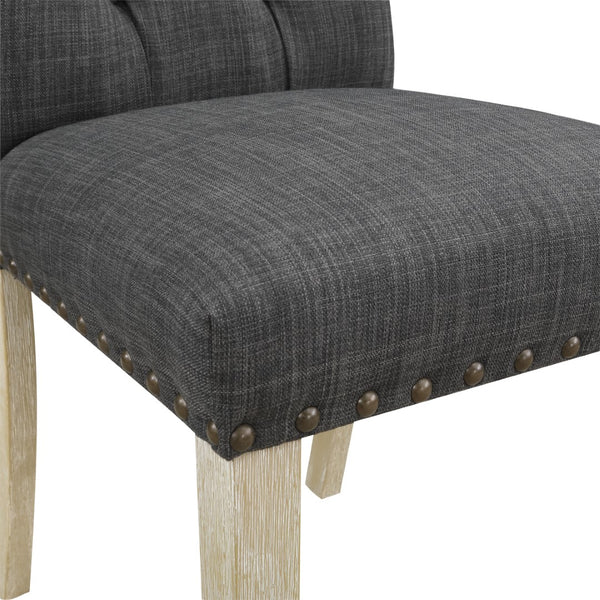 OSP Home Furnishings Preston Dining Chair  - Set of 2 Charcoal