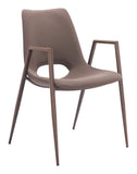 Desi Dining Chair - Set of 2 Brown & Walnut 109730 Zuo Modern