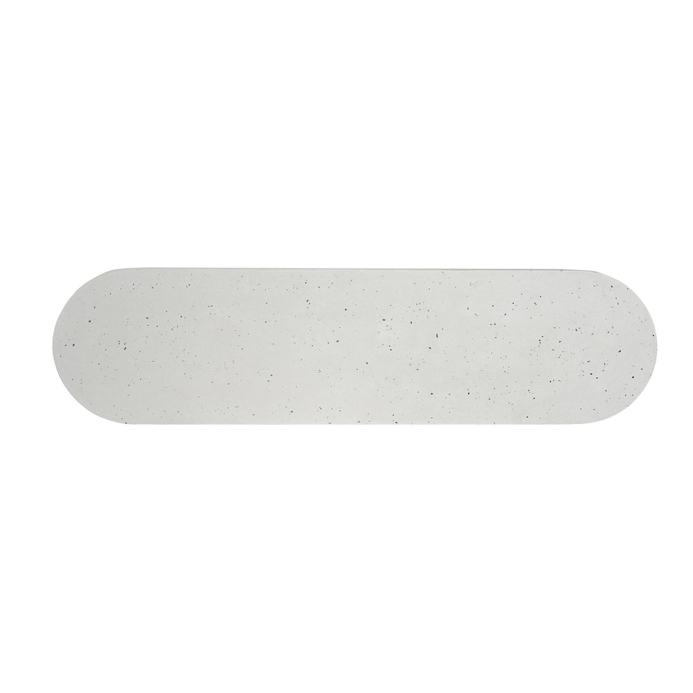 English Elm Christopher Knight Home® - Ellis 60" Modern Outdoor Concrete Dining Bench Terrazzo Top White Legs 600lb Capacity, 1 Bench N773P286004T