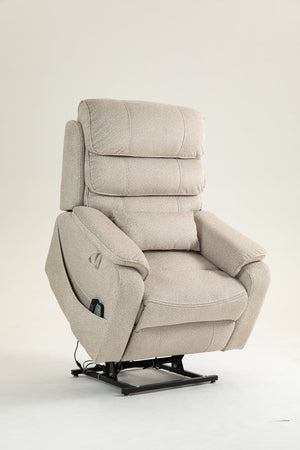 English Elm Lounge Electric Lift Chair – 180° Recline, Dual Remotes, Storage Pockets, Ideal For Elderly Comfort W547S00056