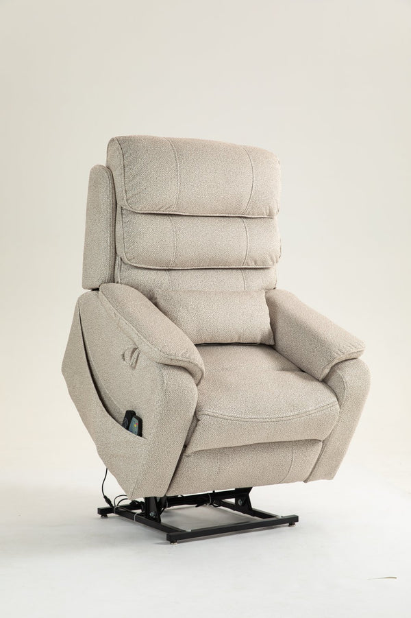 English Elm Lounge Electric Lift Chair – 180° Recline, Dual Remotes, Storage Pockets, Ideal For Elderly Comfort W547S00056