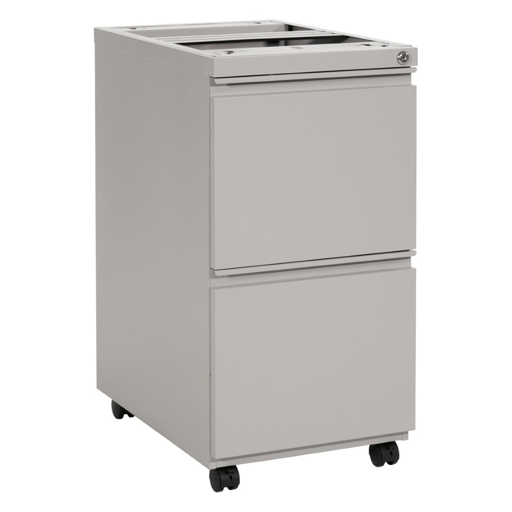 OSP Home Furnishings 22" Under Desk Pedestal with File Drawers Locking Storage and Ball Bearing Slides PTO22FF-HF