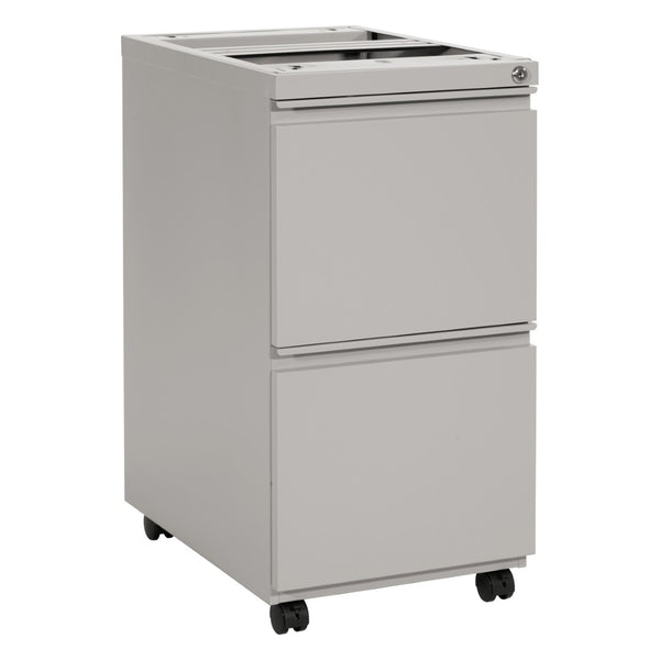 OSP Home Furnishings 22" Under Desk Pedestal with File Drawers Locking Storage and Ball Bearing Slides PTO22FF-HF