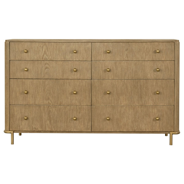 English Elm Stevie Sand Wash/Grey 4-Piece Queen Bedroom Set - Mid-Century Modern Style With Smart Storage Solutions B062S01175-GIGA