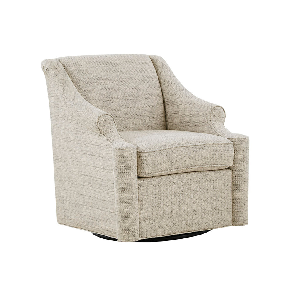 JLA Home Madison Park - Swivel Glider Chair in Tonal Grey-Cream Jacquard — Removable Cushion, 360° Smooth Rocking Comfort MP103-0937