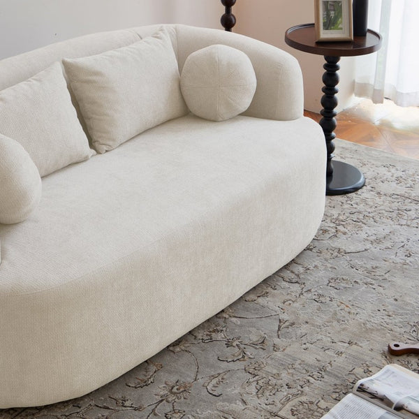 English Elm Sofa-in-a-box, Chenille Loveseat Frameless Foam 2 Seater for Modern Living Spaces W668P381892