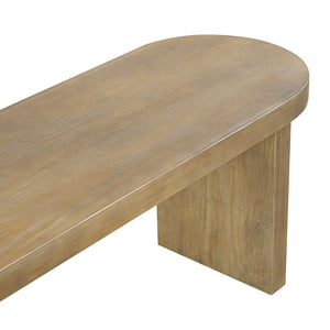 English Elm Indoor Solid Pine Dining Bench Seats Three Adults Farmhouse Style Kitchen Seating N779P329126N