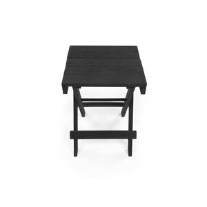 English Elm Riverstone Recycled Hdpe Folding Outdoor Bistro Table Weatherproof Patio Balcony Black B2745P409699