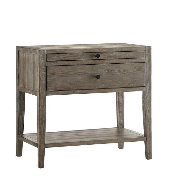 English Elm Sunveil 1-Drawer Nightstand with Pull-Out Tray and Open Shelf, Wood Construction, No Assembly Required Gray B050P362616