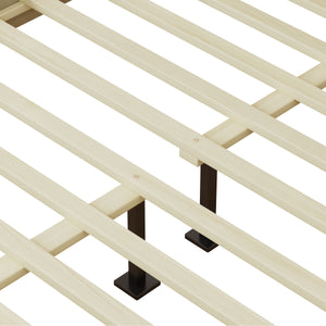 English Elm Christopher Knight Home® - Solid Wood Platform Queen Bed With Handwoven Rattan Headboard - Mid-Century Coastal Charm & Support N758P197691N