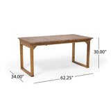 Christopher Knight Home® Noble House Outdoor Expandable Acacia Wood Dining Table, Brown Patina