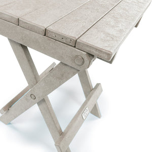 English Elm Riverstone Recycled Hdpe Folding Outdoor Bistro Table Weatherproof Patio Balcony Sand B2745P409705