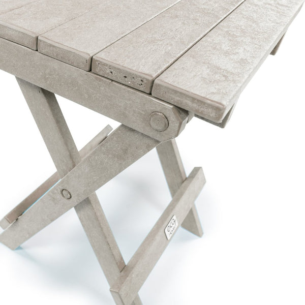 English Elm Riverstone Recycled Hdpe Folding Outdoor Bistro Table Weatherproof Patio Balcony Sand B2745P409705