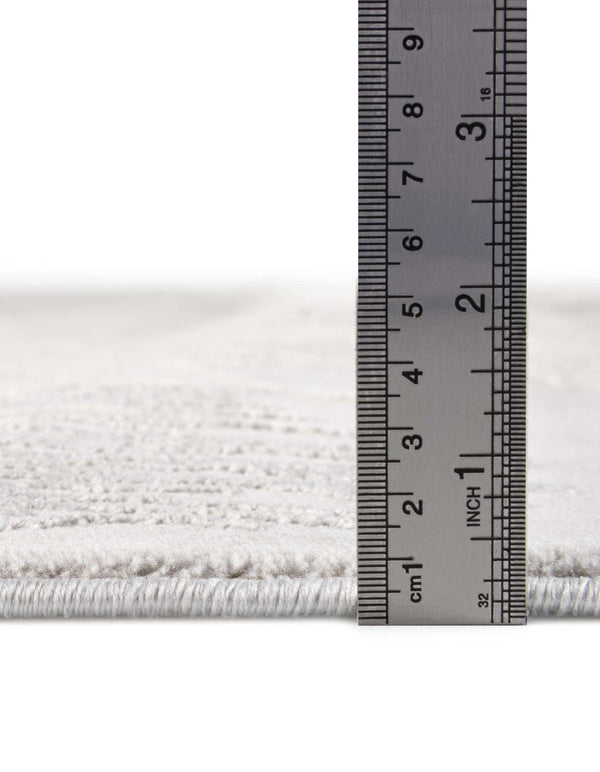 Unique Loom Finsbury Camilla Machine Made Botanical Rug Gray, Ivory/Beige 7' 10" x 7' 10"