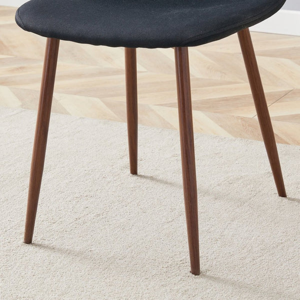 English Elm Table and Chair Set Adjustable Height Mdf Wood Grain Top with Four Linen Dining Chairs Black,Dark Walnut,Natural Wood W1151S03770