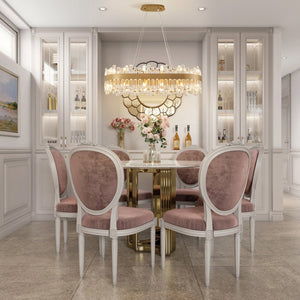 English Elm 36-Inch Modern Luxury Gold Crystal Chandelier with 24 Lights, Adjustable Height, Brass Frame, Elegant Centerpiece W2869P218651