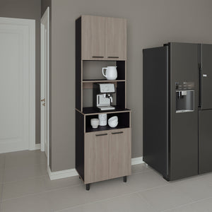 English Elm Kitchen Tall Pantry Cabinet with 2 Doors and 9 Shelves, Engineered Wood, Slim Space-Saving Storage White Oak 49.61 L x 28.74 W x 5.91 H B097P350303